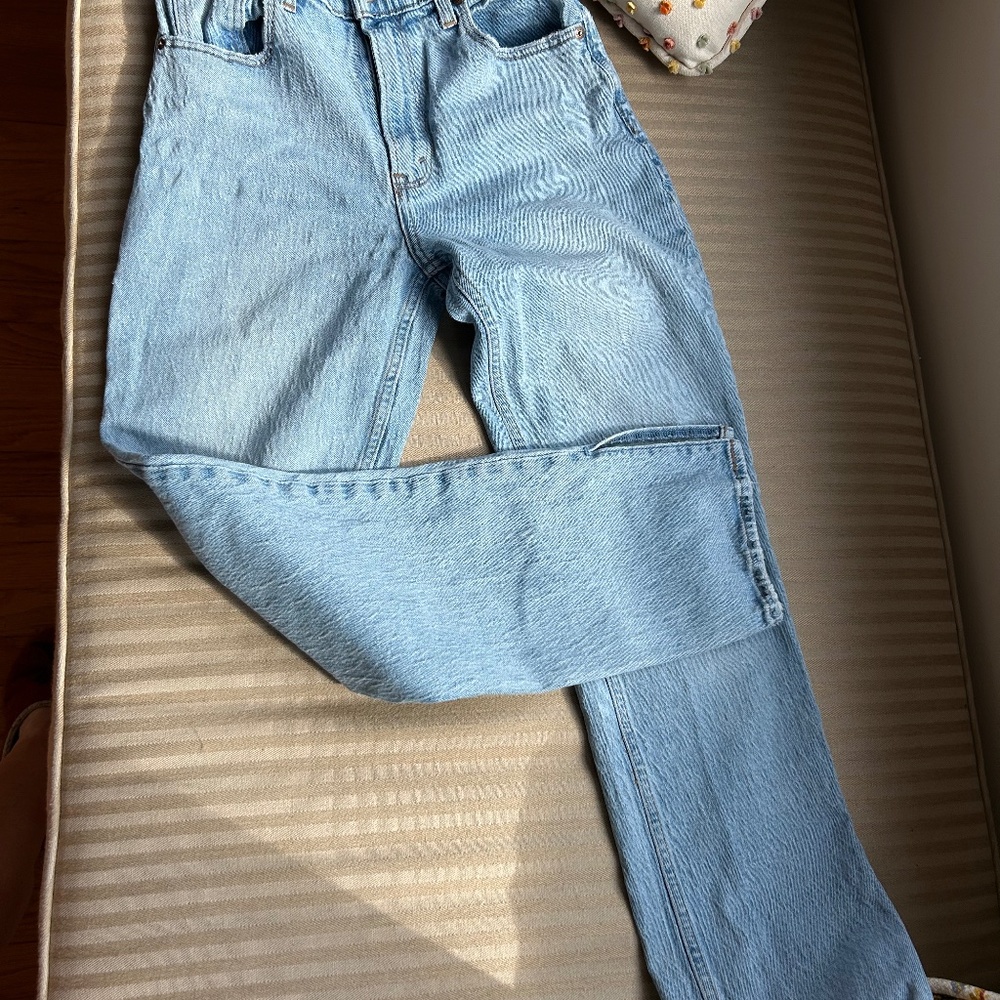 Abercrombie & Fitch The ‘90s Straight Ultra High Rise blue jeans 27/4s